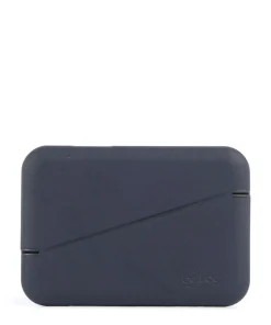 Flip Case RFID Kreditkartenetui recyceltes Polycarbonat, Leder, Kunststoff dunkelblau