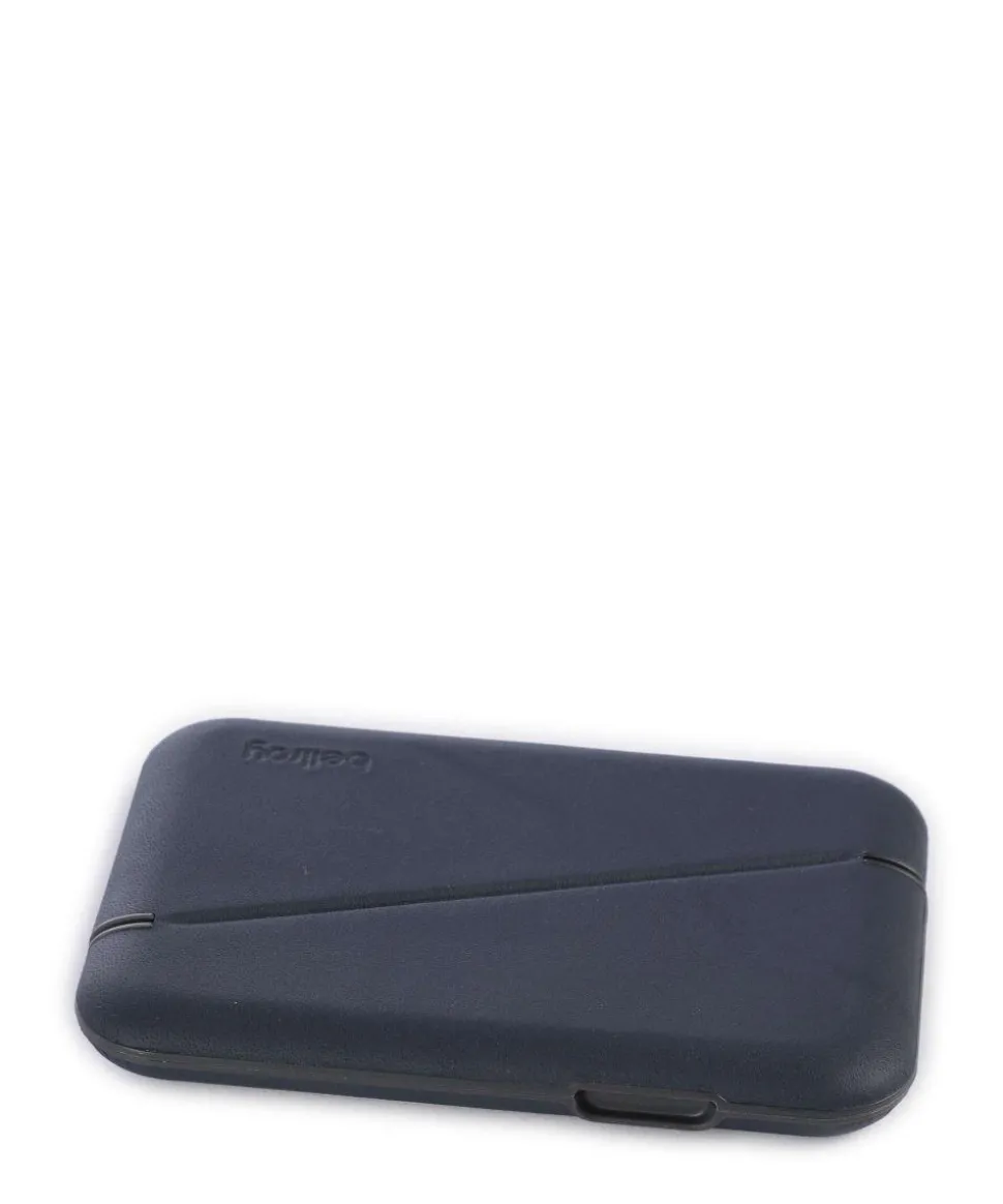 Flip Case RFID Kreditkartenetui recyceltes Polycarbonat, Leder, Kunststoff dunkelblau