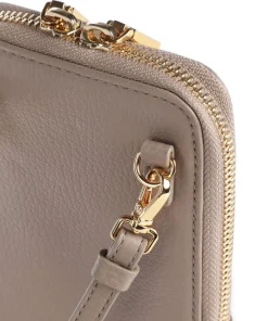 Flor Handytasche genarbtes Leder taupe