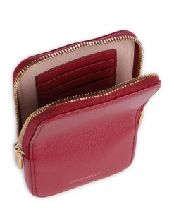 Flor Handytasche genarbtes Leder rot