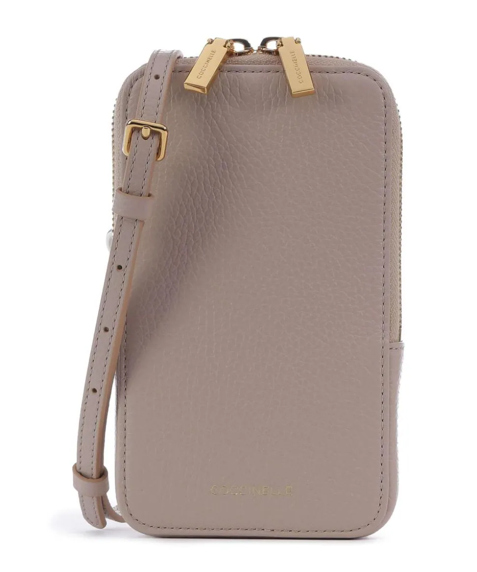Flor Handytasche genarbtes Leder nude