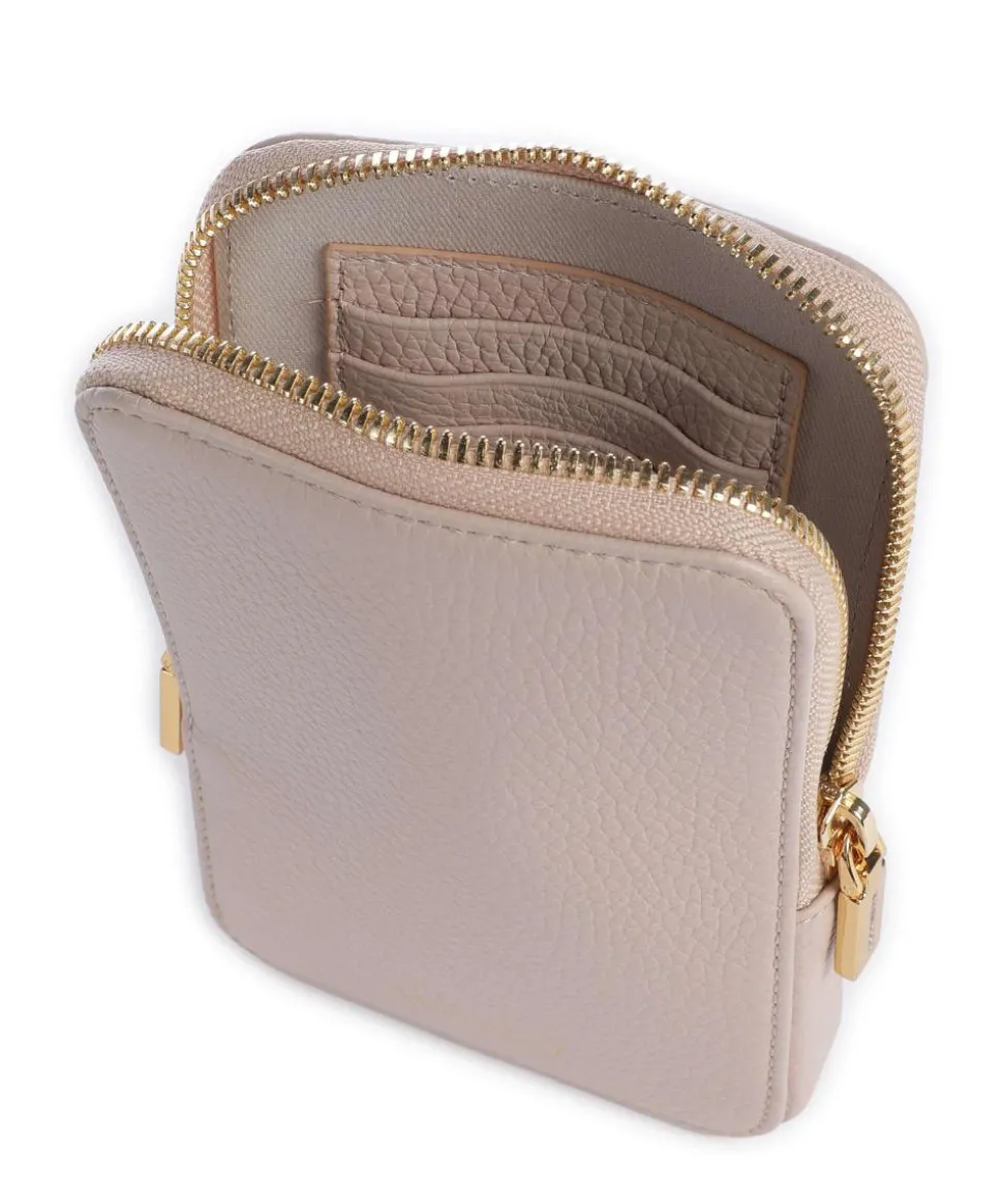 Flor Handytasche genarbtes Leder nude