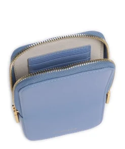 Flor Handytasche genarbtes Leder blau