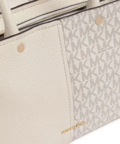 Flora Medium Handtasche Lederimitat creme