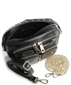 Florence Helena Umhängetasche fein genarbtes Leder schwarz