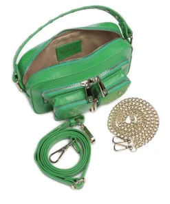 Florence Helena Umhängetasche fein genarbtes Leder grün