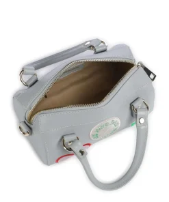 Florence Small Maya Umhängetasche Saffiano Leder hellgrau