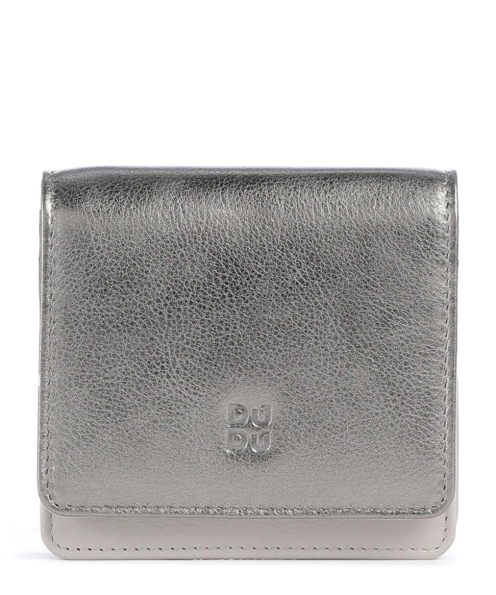 Flores RFID Geldbörse fein genarbtes Kalbsleder silber