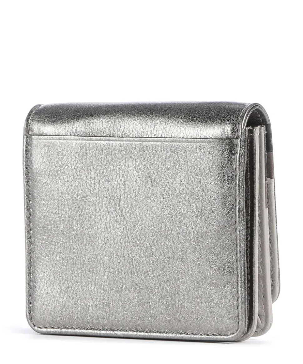 Flores RFID Geldbörse fein genarbtes Kalbsleder silber