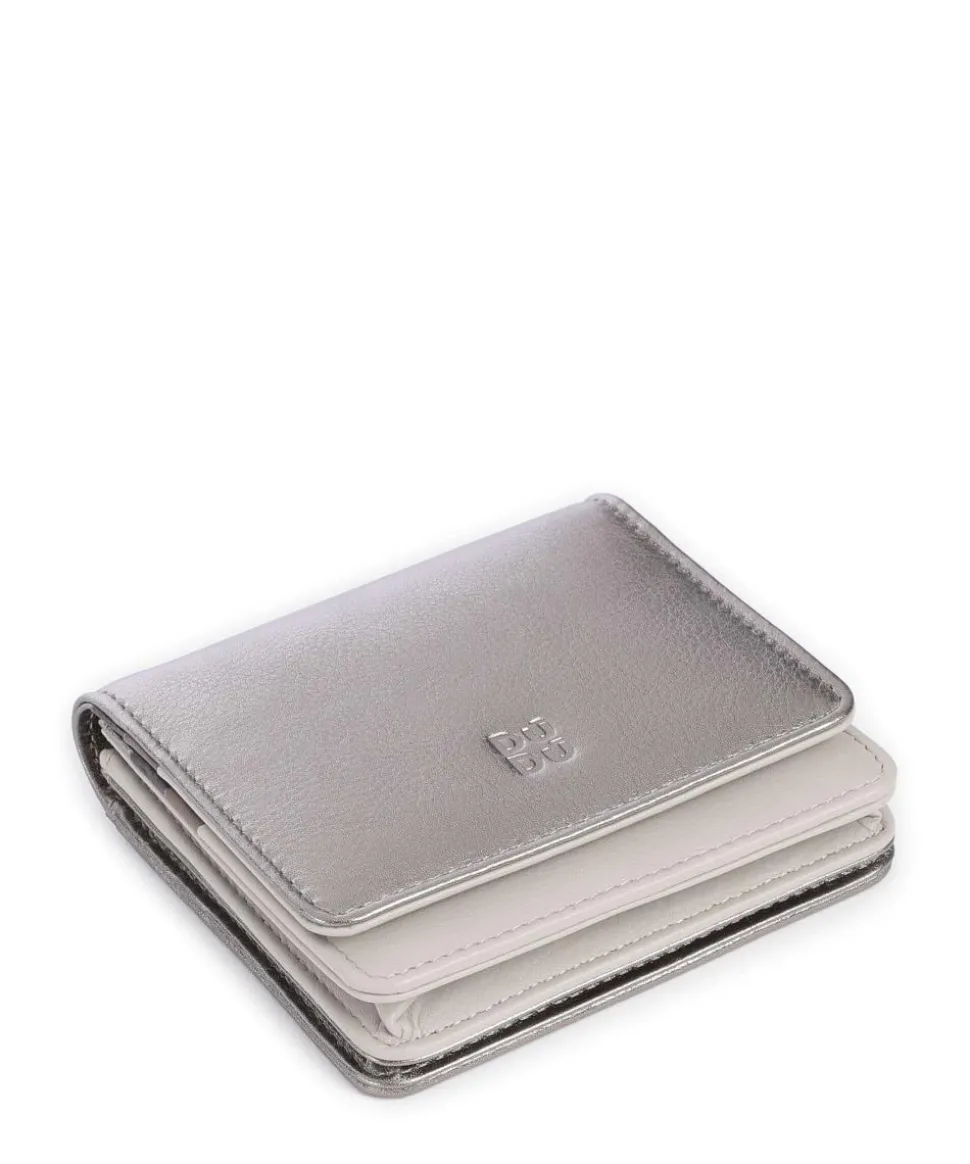 Flores RFID Geldbörse fein genarbtes Kalbsleder silber