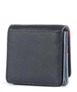 Flores RFID Geldbörse fein genarbtes Kalbsleder navy