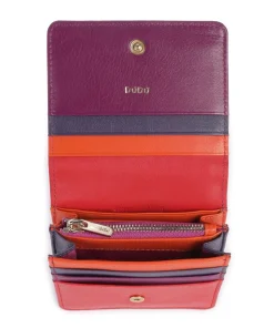 Flores RFID Geldbörse fein genarbtes Kalbsleder brombeer