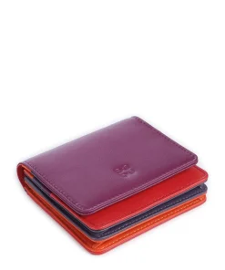 Flores RFID Geldbörse fein genarbtes Kalbsleder brombeer