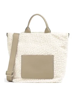 Florian Raquel Handtasche Kunstfell elfenbein