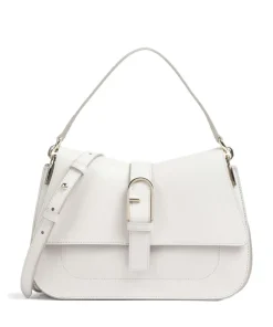 Flow M Handtasche fein genarbtes Leder elfenbein