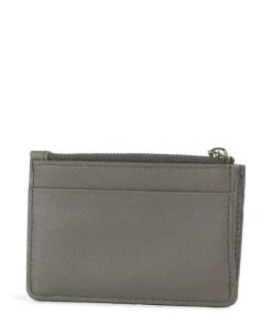 Flow M Kreditkartenetui fein genarbtes Leder khaki