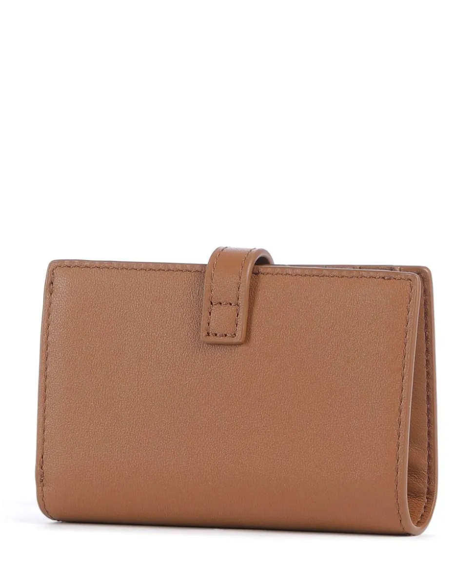 Flow S Geldbörse fein genarbtes Leder cognac