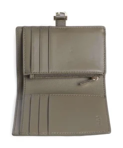 Flow S Geldbörse fein genarbtes Leder khaki