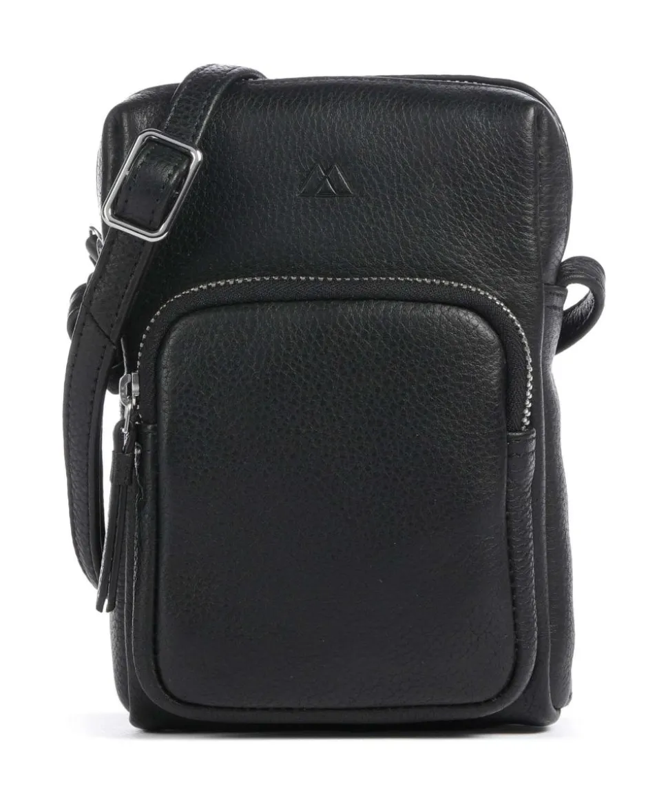 Focus Umhängetasche genarbtes Rindsleder schwarz