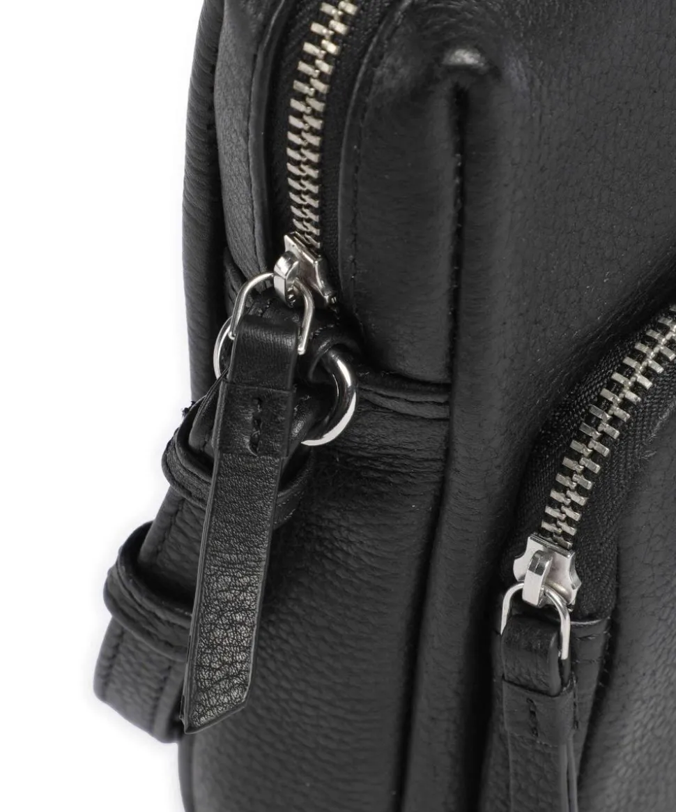 Focus Umhängetasche genarbtes Rindsleder schwarz