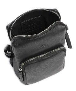 Focus Umhängetasche genarbtes Rindsleder schwarz