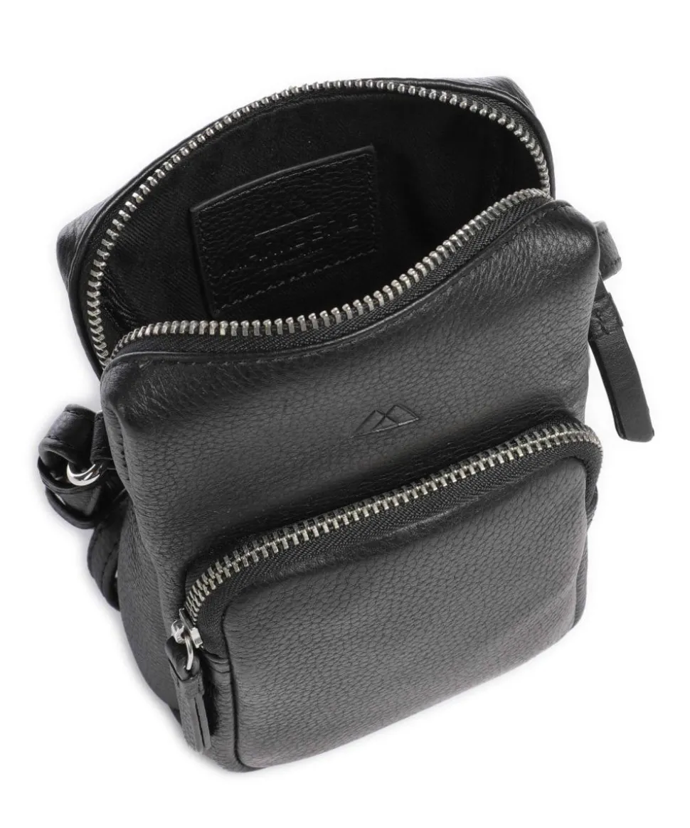 Focus Umhängetasche genarbtes Rindsleder schwarz