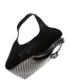 Fola Beuteltasche fein genarbtes Rindsleder schwarz