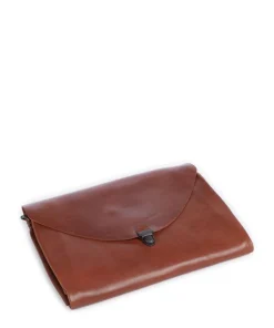 Fold Umhängetasche fein genarbtes Rindsleder cognac