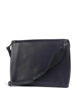 Fold Umhängetasche fein genarbtes Rindsleder dunkelblau