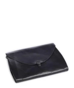 Fold Umhängetasche fein genarbtes Rindsleder dunkelblau