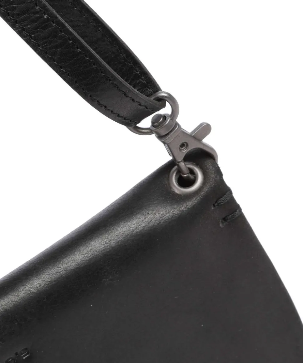 Fold Umhängetasche Rindsleder schwarz