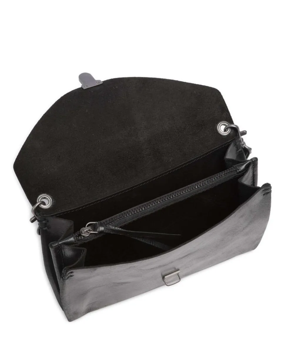 Fold Umhängetasche Rindsleder schwarz