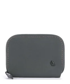 Folio Mini RFID Geldbörse Leder blaugrau