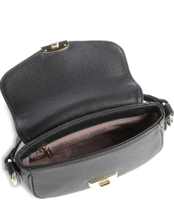 Foulonné Milano Umhängetasche genarbtes Rindsleder schwarz