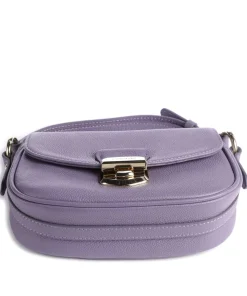 Foulonné Milano Umhängetasche genarbtes Rindsleder violett