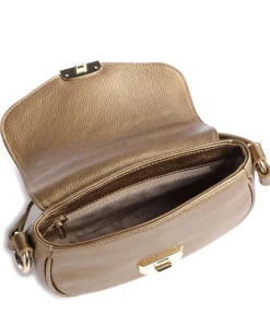 Foulonné Milano Umhängetasche genarbtes Rindsleder gold