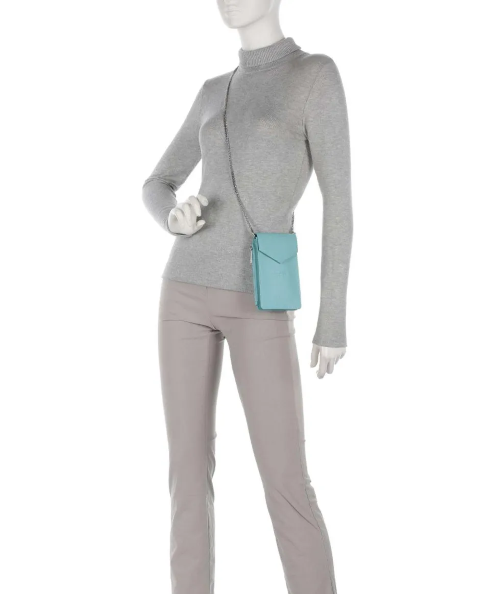 Foulonne PM Handytasche genarbtes Rindsleder hellblau