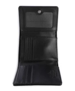 Frame Embossed Croc Small Geldbörse geprägtes Leder schwarz