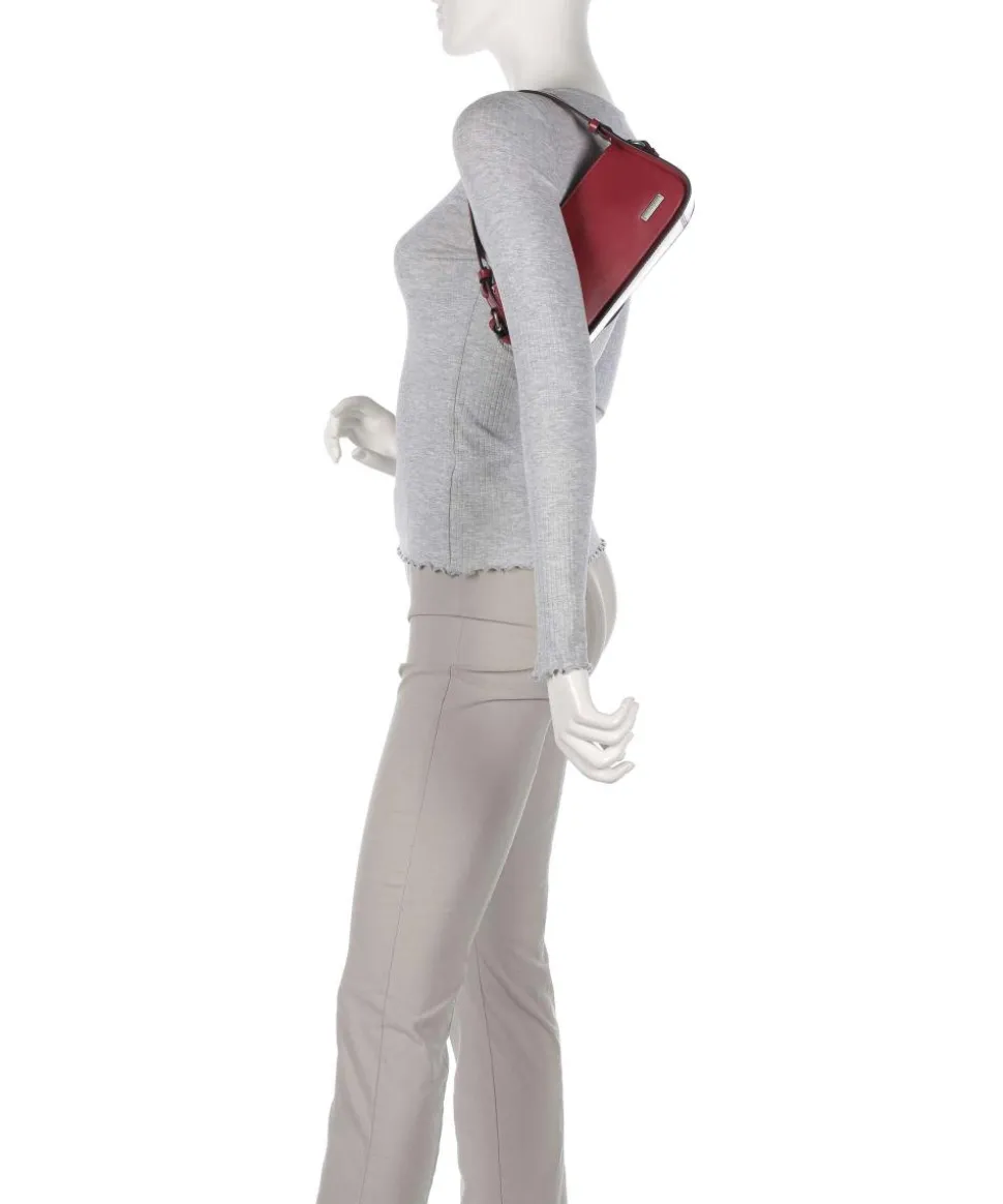 Franzis Calf Optic XS Schultertasche fein genarbtes Leder rot