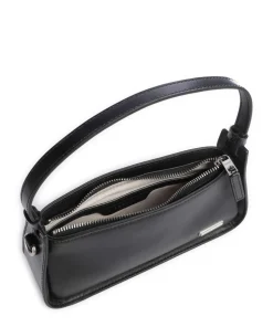 Franzis Calf Optic XS Schultertasche fein genarbtes Leder schwarz