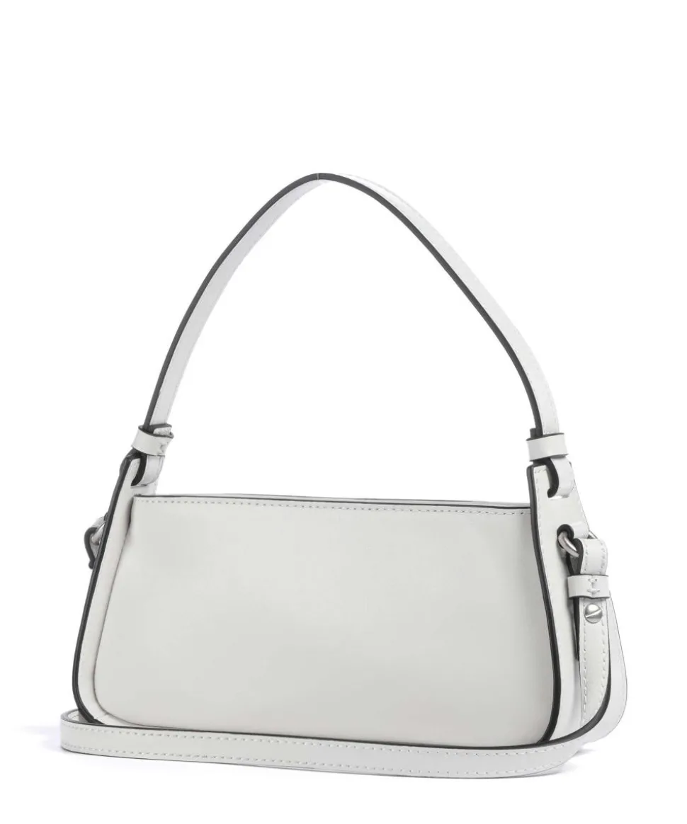 Franzis Calf Optic XS Schultertasche fein genarbtes Leder weiß