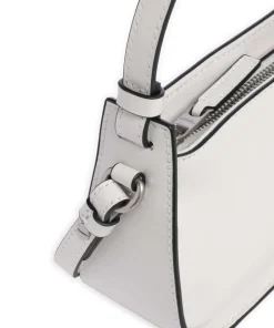 Franzis Calf Optic XS Schultertasche fein genarbtes Leder weiß