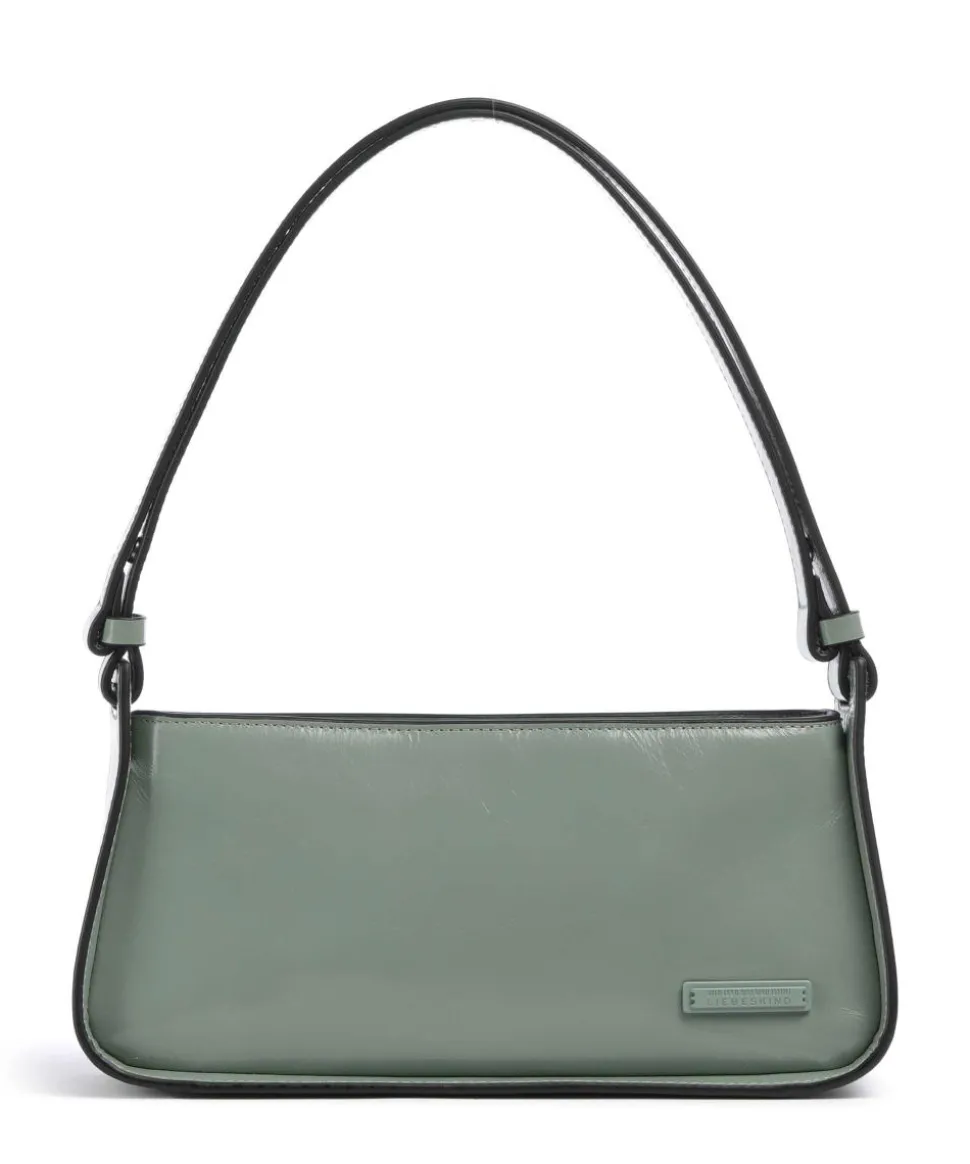 Franzis Lack Distressed S Schultertasche Leder grünblau