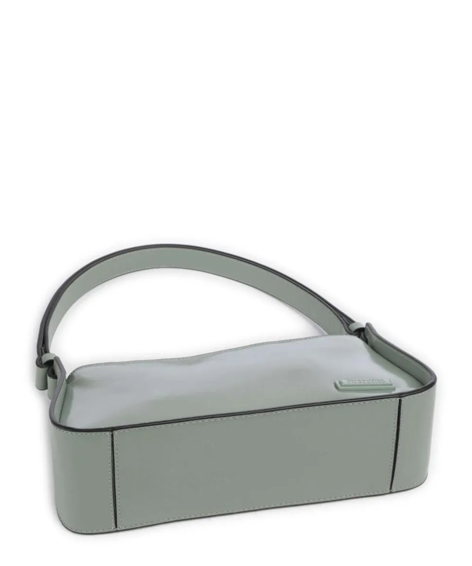 Franzis Lack Distressed S Schultertasche Leder grünblau