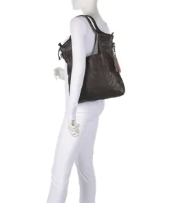 Freundgasse 2 Shopper genarbtes Leder dunkelgrün