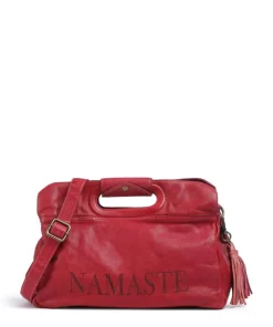 Freundgasse 3 Umhängetasche genarbtes Leder pink