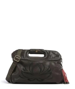 Freundgasse 3 Umhängetasche genarbtes Leder dunkelgrün