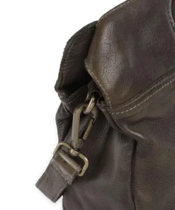 Freundgasse 3 Umhängetasche genarbtes Leder dunkelgrün