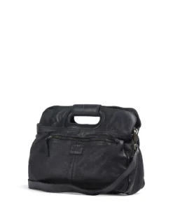 Freundgasse 3 Umhängetasche genarbtes Leder navy