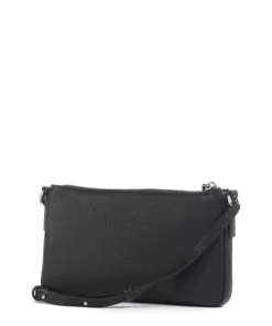 Fuana XS Umhängetasche genarbtes Leder schwarz